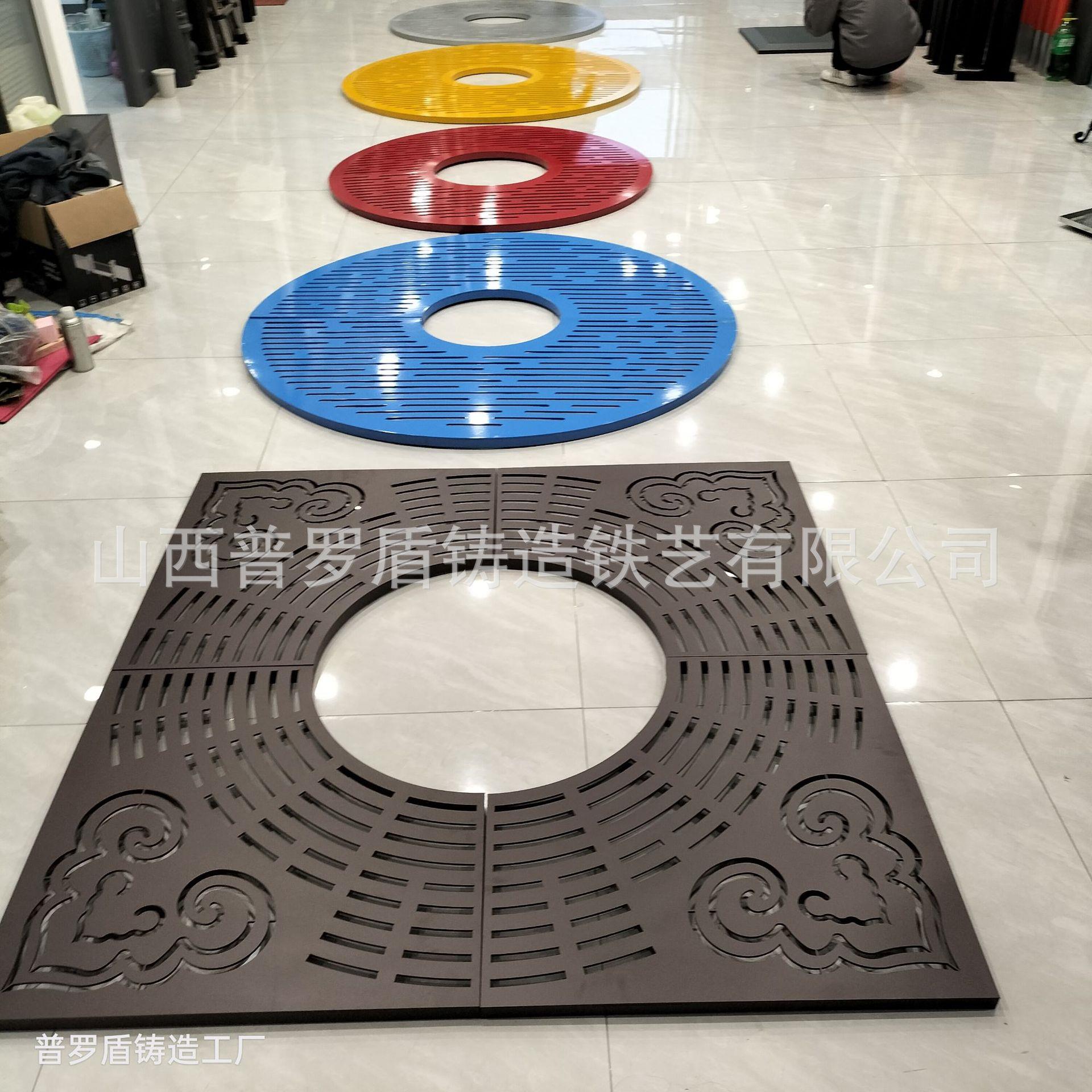 深咖色不锈钢树围子钢板树池篦子铸铁护树板市政园林树池盖板
