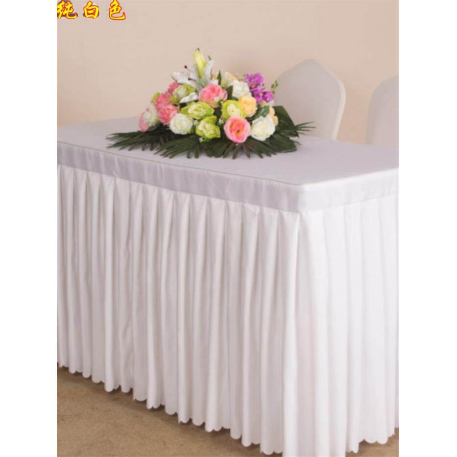 长条桌加厚桌布会议桌桌布办公桌桌套会议室桌裙展会婚庆签到罩布
