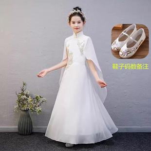 新款新款汉中女童古筝演生出服服中小学大合唱国风演奏诗朗诵比赛