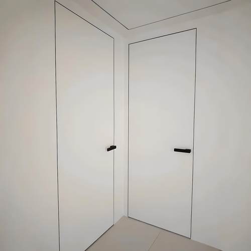 定制隐形门极简铝木门隐框门无框门卧室门平开门极简门隐藏门暗门