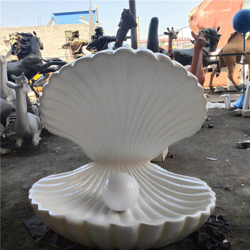 贝壳海螺珊瑚海星雕塑玻璃钢彩绘海洋生物海洋馆装饰景观乐园摆件