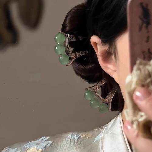 宴空山丨新中式串珠发钗复古国风温柔发簪清冷感设计感簪子盘发