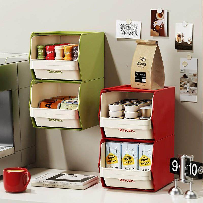 咖啡胶囊收纳咖啡茶包桌面收纳盒办公室茶水间整理盒宿舍透明架奶,收纳整理,桌面收纳盒,淘宝优惠券,粉丝福利购,淘宝优惠卷