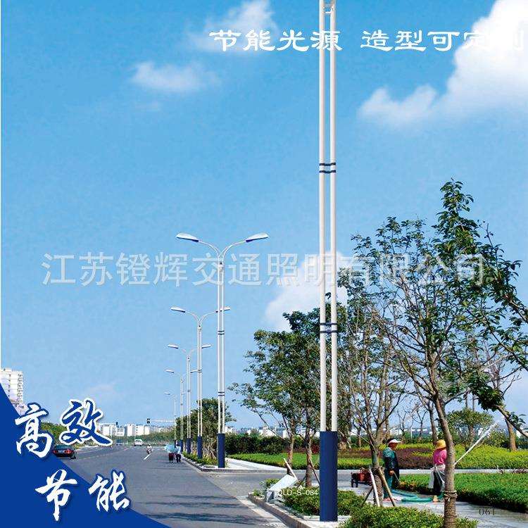 厂家6米7米8米双臂双头led户外路灯杆a字臂led高杆农村道路灯