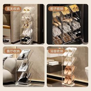 家用鞋 柜 架多层免安装 省空间简易pet不锈钢宿舍收纳架子轻奢鞋