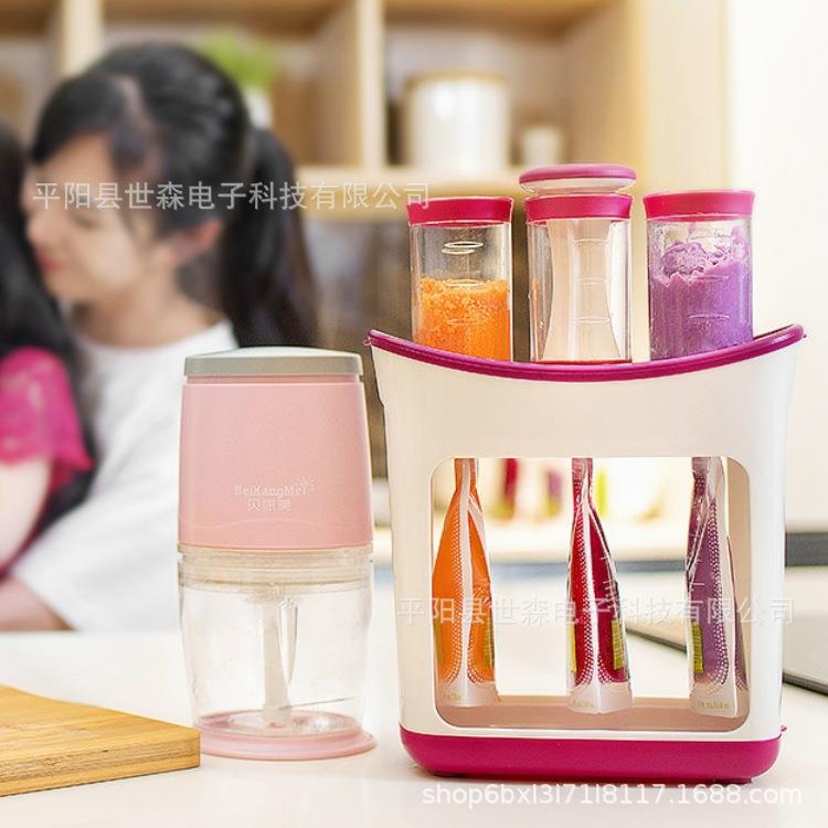 儿童果泥挤压器家用厨房分装器辅食制作手动婴儿辅食储存袋辅食机