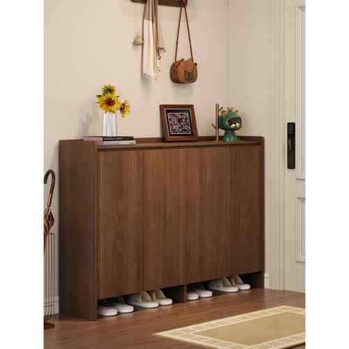 实木鞋柜入户门口玄关鞋柜家用门口大容量靠墙收纳储物玄关柜鞋架