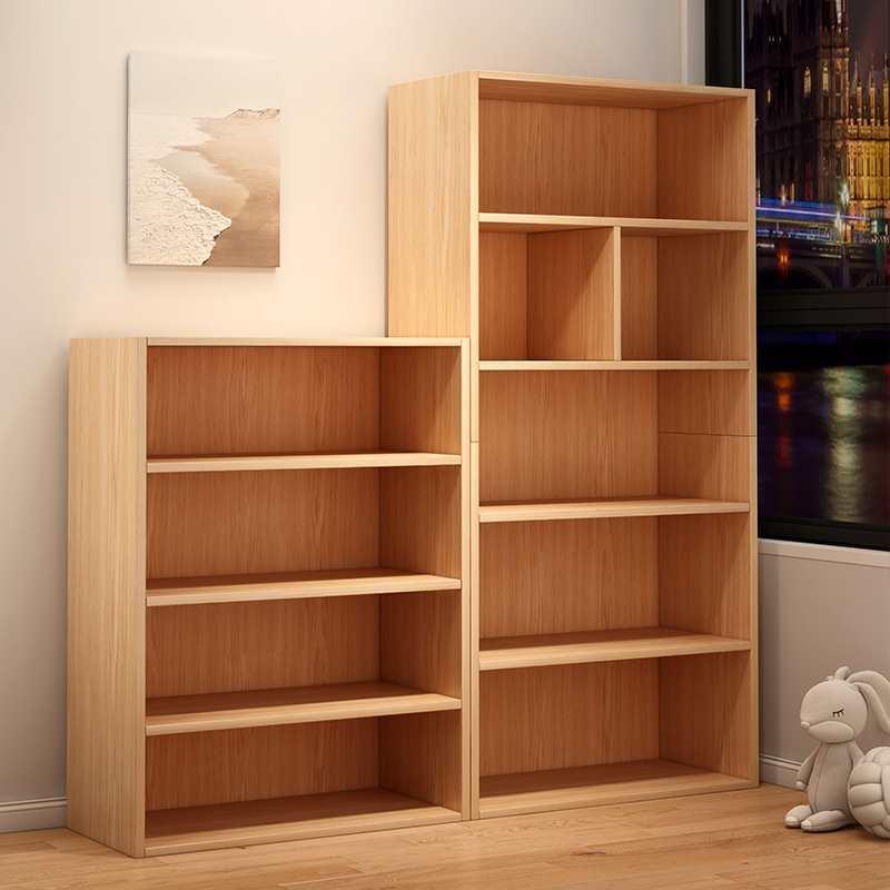 书架落地置物架简易一体靠墙格子柜客厅展示柜储物柜学生家用书柜