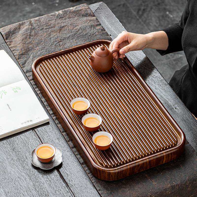 整块实木茶盘套装家用客厅排水小型干泡茶台办公室简易功夫电木款