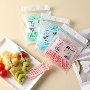 plastic forks dessert picks Household snack fruit
