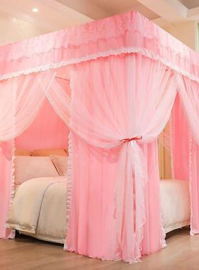 家用帐床帘一帐体dbReOfsx式公主风遮光防尘床幔廷加密蚊加厚宫式