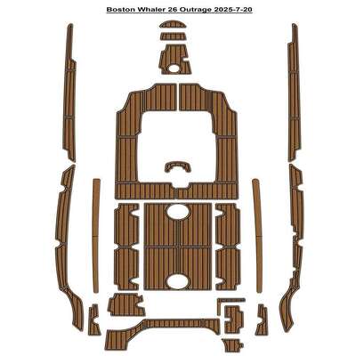 2000BostonWhaler26Outrage游艇船舶EVA柚木地板eBay热销