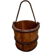 民俗具物件洗衣盆脸盆怀旧农覆古家院木视桶影桶道手提家用水老式