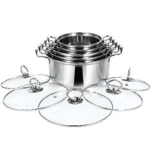Steel Induction Stainless Soup Pot Ear Sets Double