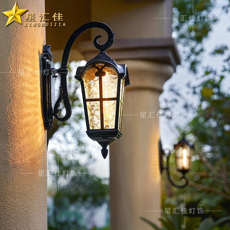 室外壁灯防水欧式别墅大门柱子围墙露台户外庭院阳台太阳能外墙灯