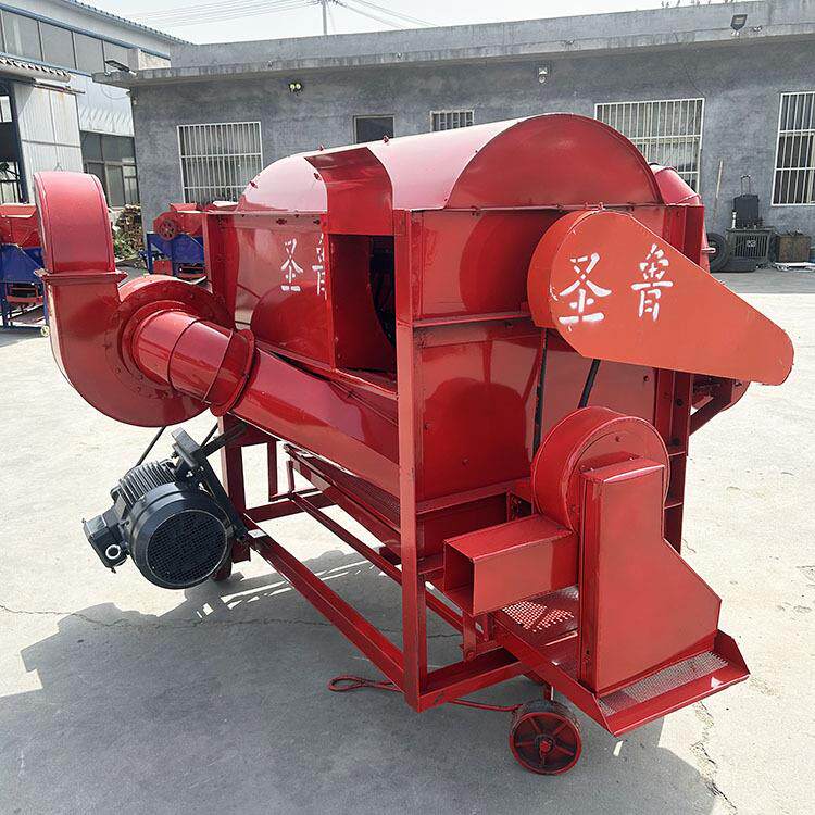 红豆芸豆黑豆脱粒机 四轮牵引式125型脱谷机 草种子脱粒机打谷机