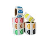 期现货新款 不干可胶可定英文签酒店厨房管理便贴ZRN纸彩标色星贴