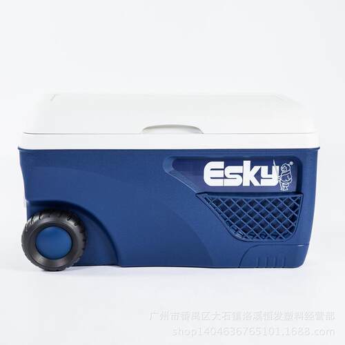 ESKY珠江保温箱65L户外便携带轮食品保温箱冷链运输蔬果生鲜冷藏