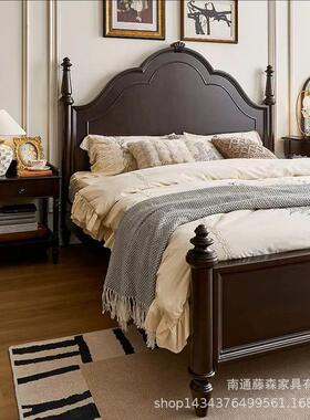 法式复家SF-009古实木床5卧主室1米8双人床高端大气美式新款1米的