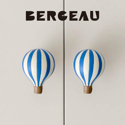 BERCEAU儿童房柜门把手热气球抽屉把手衣柜挂钩创意斗柜彩色装饰