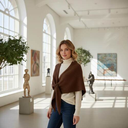 Knitted shawl women's outerwear cardigan scarf bucket