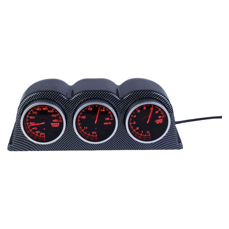 新款七彩OBD2多功能水温电压转速汽车房车赛车仪表抬头显Gauge