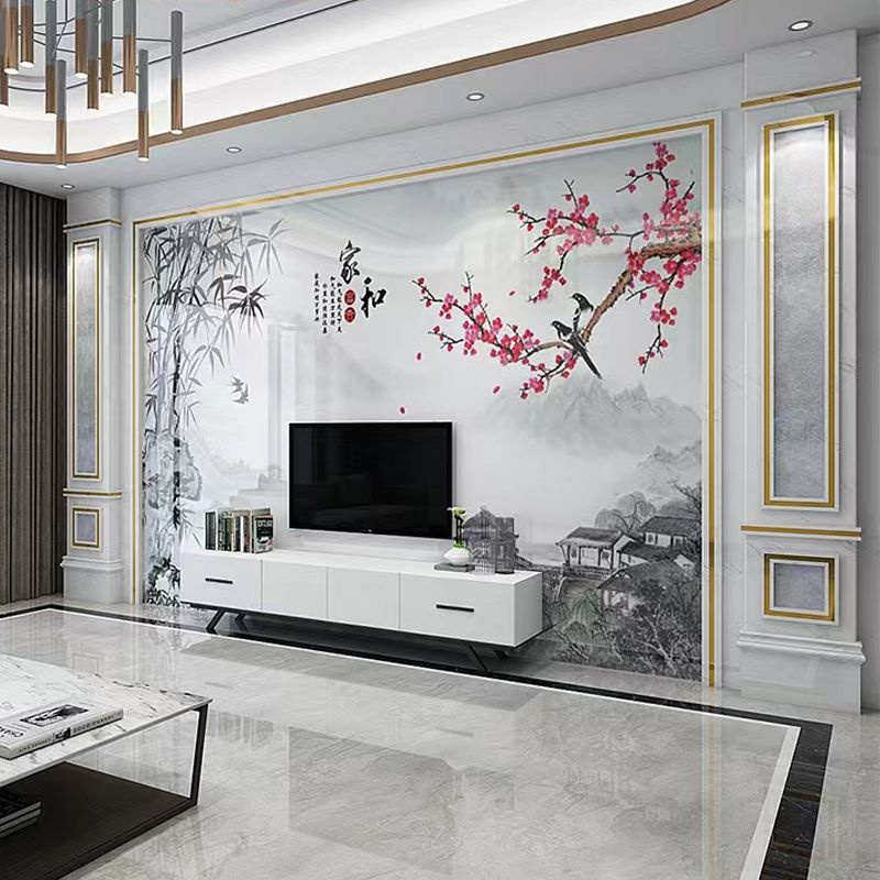 电视背景墙岩板客厅人造大理石罗马柱边框影视墙新中式微晶石,家装主材,岩板,淘宝优惠券,粉丝福利购,淘宝优惠卷