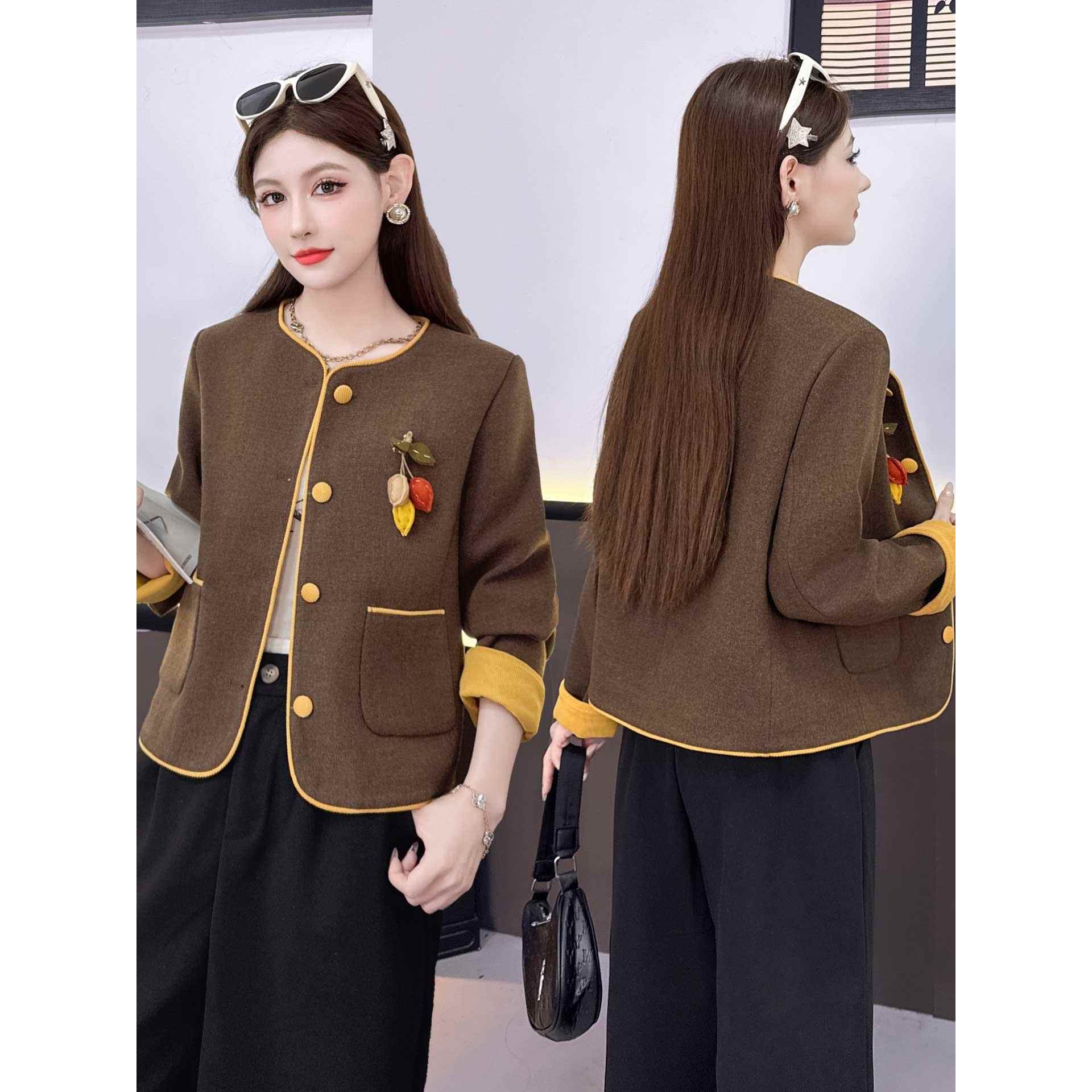 MONLOUVE短款女装外套春秋2025新款今年流行时尚洋气质爆款小个子