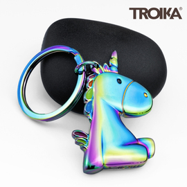 troika可爱独角兽生肖马，钥匙扣包包挂件，创意卡通高级感汽车钥匙圈