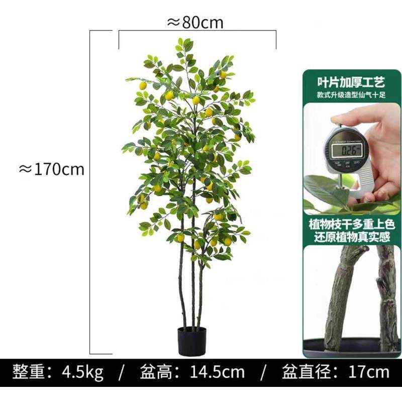 地植绿装饰柠檬高端假植物造景沙发盆栽摆件室内树仿真旁落景观