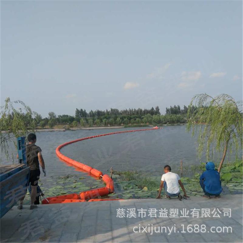 供应云南水库挂网浮子拦污塑料浮鼓河道垃圾拦截网浮筒