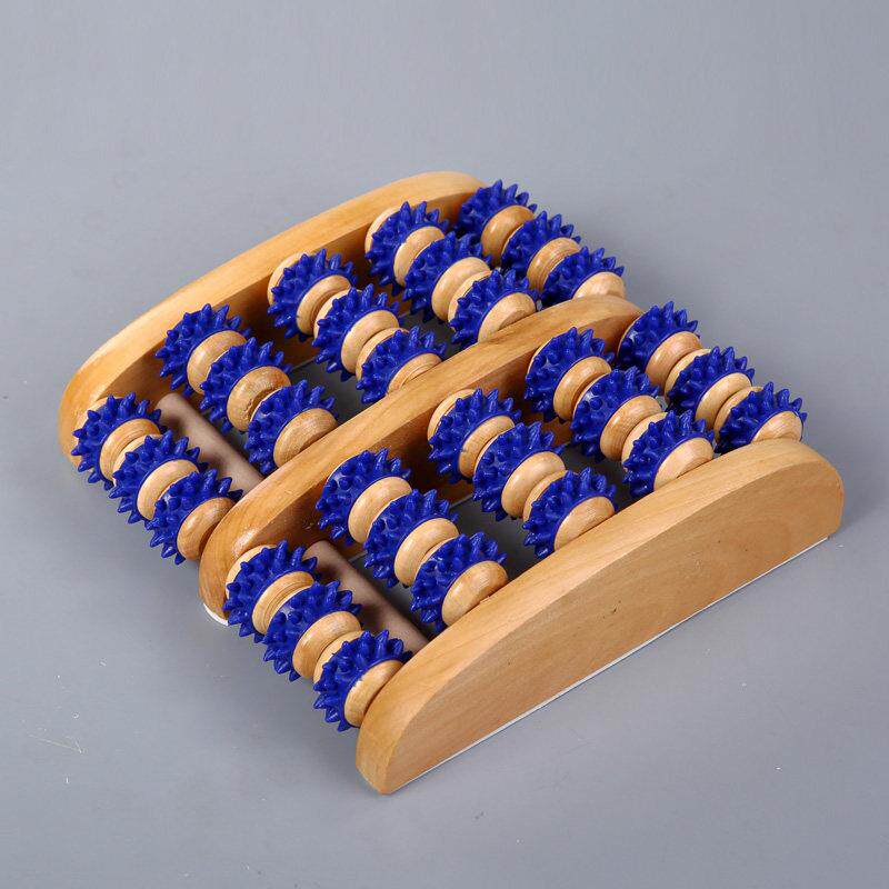 足底脚底按摩器木质滚轮式实木脚部足部腿部按摩脚器穴位洗脚盆用