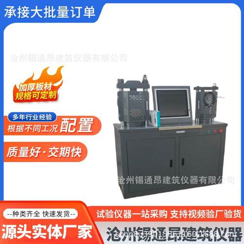 DYE-300S水泥胶砂抗折抗压一体机混凝土水泥30吨恒应力压力机