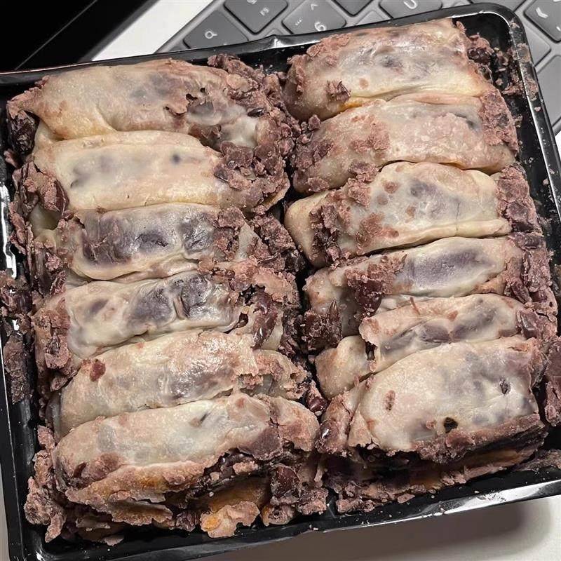 新货鞍山老太太红豆饼糯叽叽豆沙饼纸皮红豆饼红豆沙饼老式糕点心
