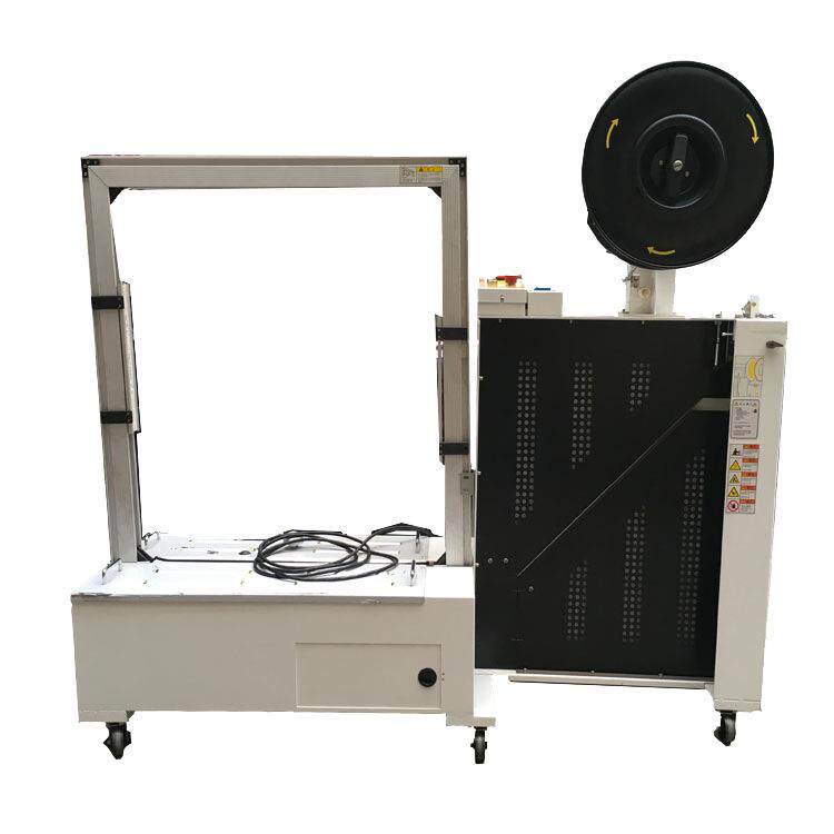 广州机械厂价自动低台工厂包装电器高箱PP带打带机捆扎机现货