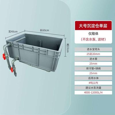 鱼缸沼泽过滤周转箱外置鱼缸粪便分离带沉淀仓上滤过滤系统整套
