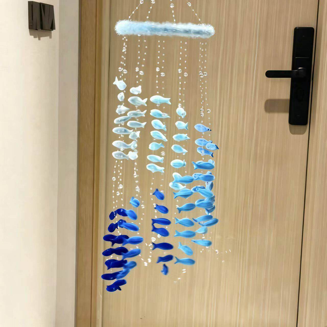小鱼风铃扭扭棒手工diy材料包挂件卧室装饰品520生日礼物送女朋友