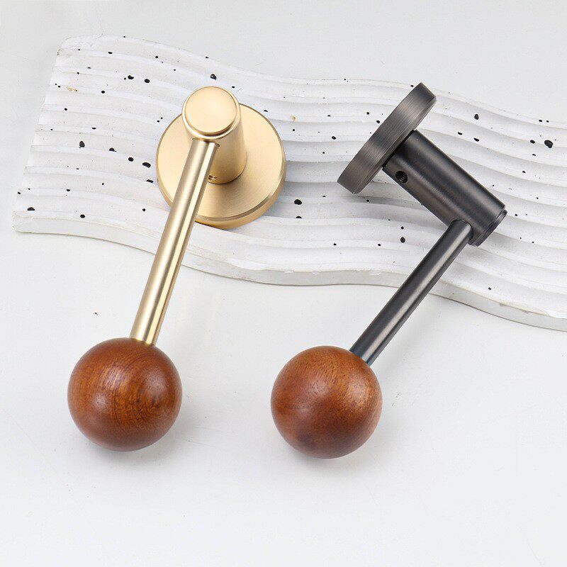 热销古无品牌/中古风门手室体内家用门锁胡桃木分磁吸静把音房间