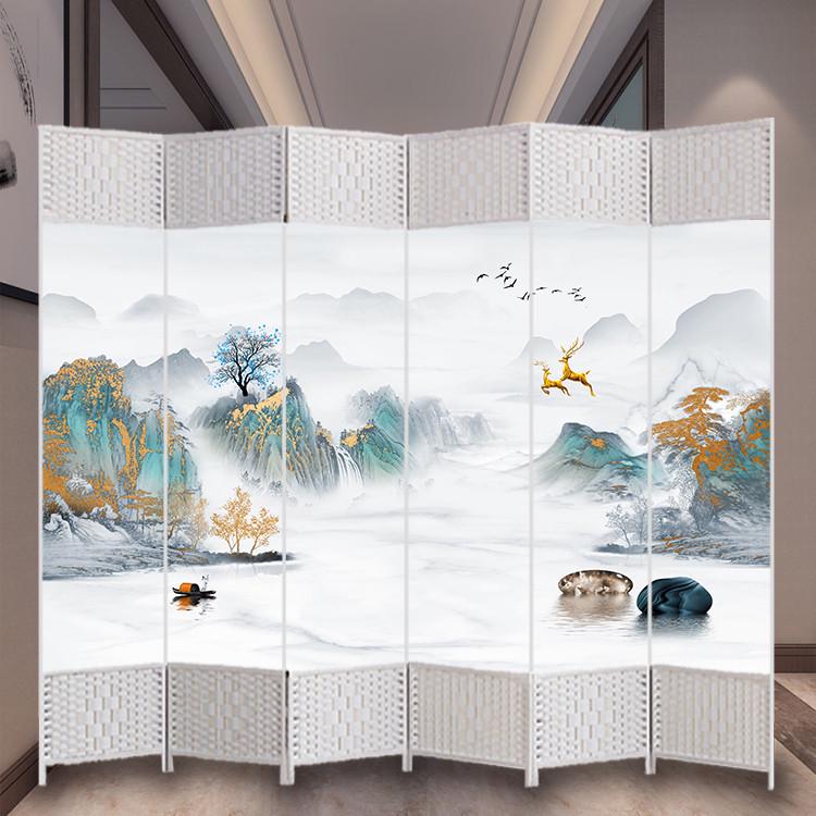 K8布艺屏风折叠移动隔断客厅家用卧室办公室入户门床遮挡帘现代简