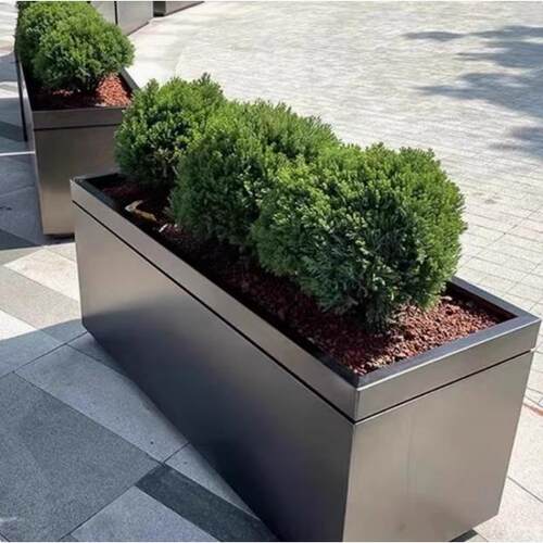 铁艺户外不锈钢花箱广场售楼部花坛种植箱街道围栏隔断花槽可组合
