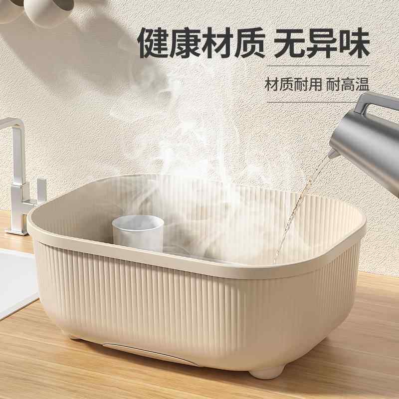 厨房碗筷收纳盒碗柜带盖装餐具放碗家用置物碗架沥水碗碟收纳架子