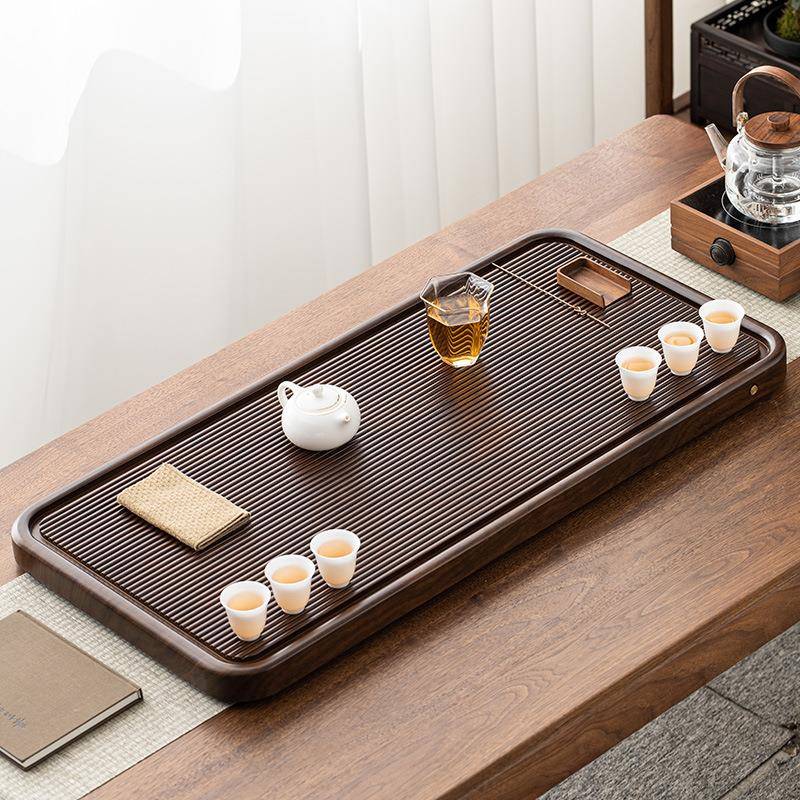 简竹制茗品现家用电木款排盘水干泡茶盘代约长方形茶台大托干湿双