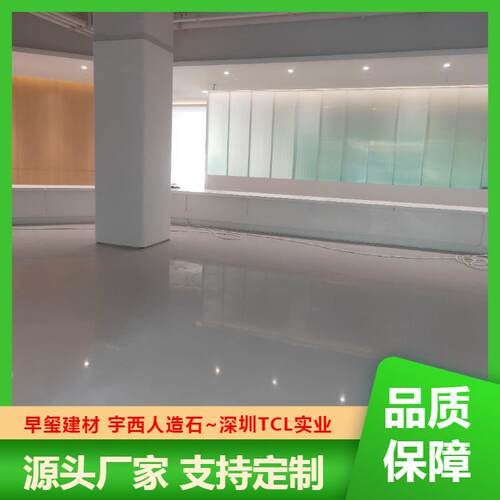 宇西亚克力人造石背景墙办公大楼异形墙面安装白色圆形柱子定 制