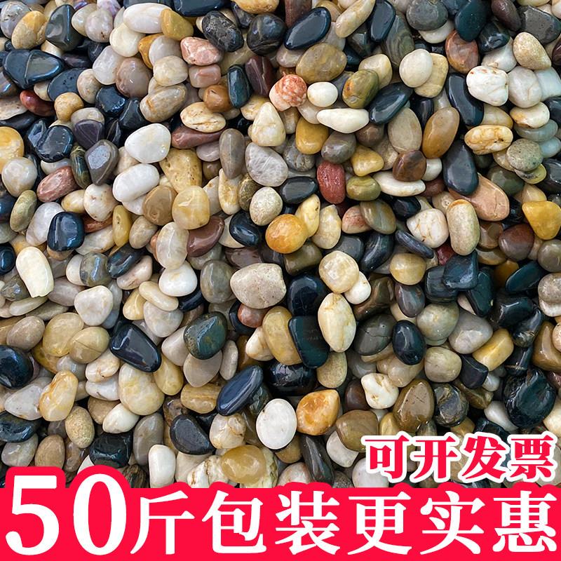 50斤鹅卵石铺地雨花石原石天然五彩石园林鱼缸造景小石子庭院石头