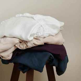 日式简约纯色80支水洗天丝床笠单卖 |超柔水洗天丝床笠枕套三件套