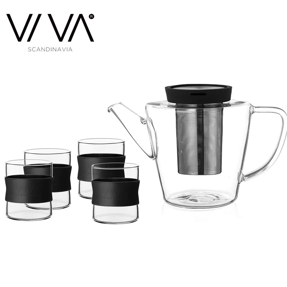 获红点设计奖丹麦VIVA玻璃茶壶泡茶大号茶壶简约高档壶高温玻璃壶