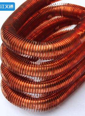 异紫铜热翅片减009速机冷盘管异形紫却铜翅片形管散器盘管