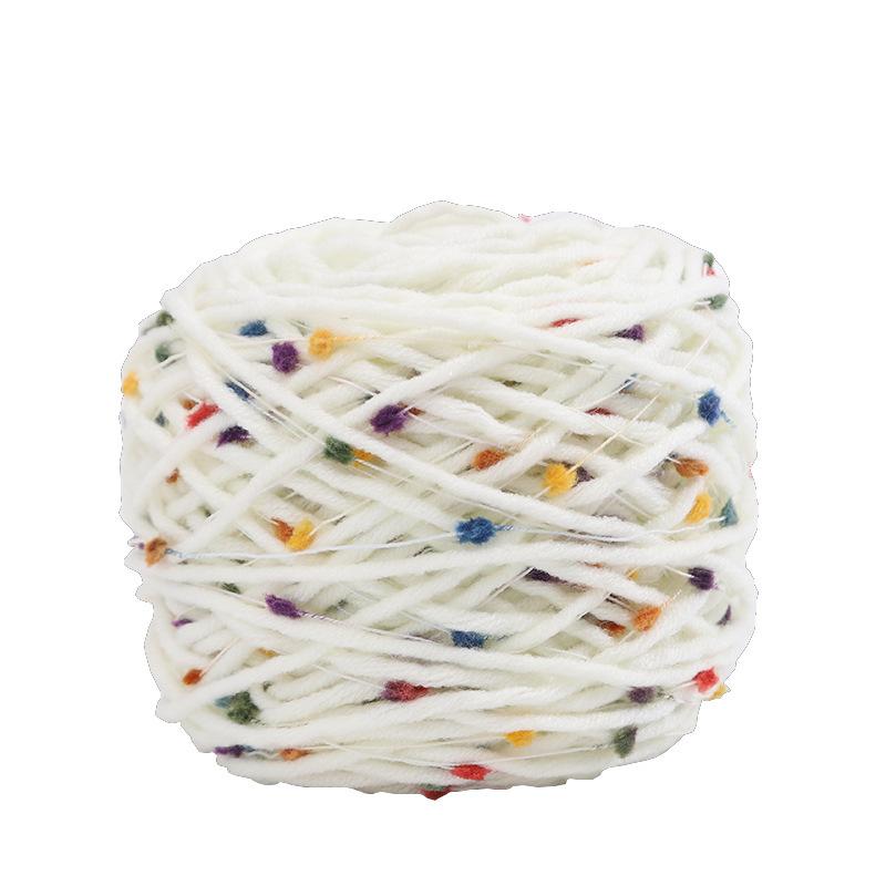 diy彩虹豆豆豆豆材料编织纱线