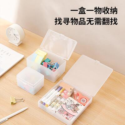 Desktop Organizer Box Transparent Frosted INS Card Storage D