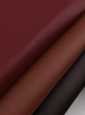 新款1.65mm加厚背涂底PVC皮革面料 细纹纳帕纹箱包文具硬皮料